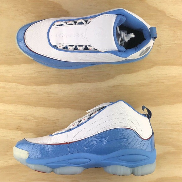 Reebok Iverson Legacy Blue White Basketball Shoes - Picture 2 of 9